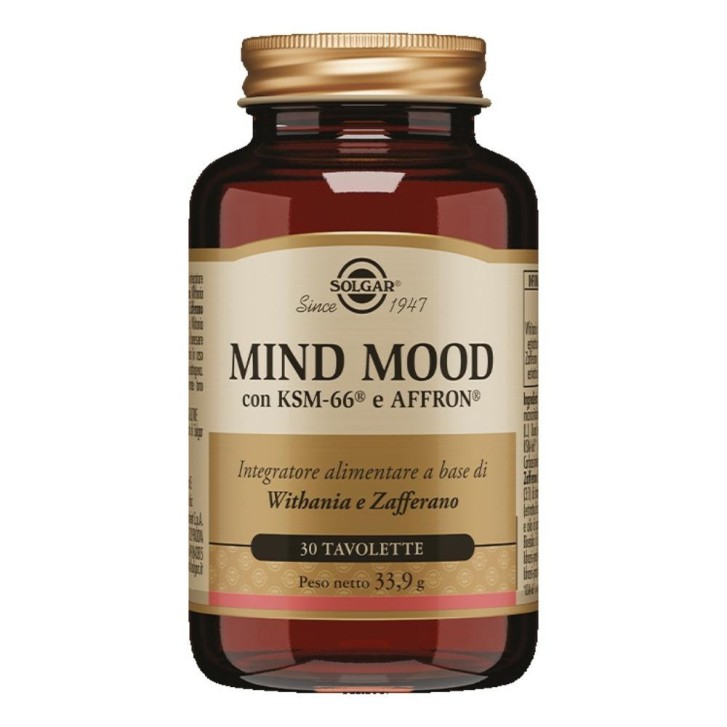 Mind Mood Integratore per Tono Umore e Stress 30 Compresse - Solgar