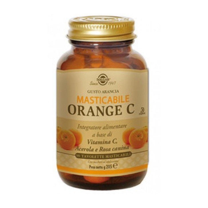 Orange C Vitamina C Masticabile 90 Tavolette - Solgar Orange C Vitamina C Masticabile 90 Tavolette - Solgar