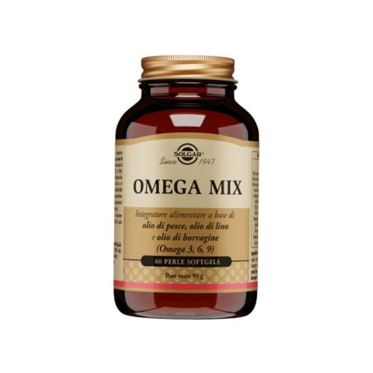 Omega Mix Integratore Omega 3 6 9 60 Perle - Solgar Omega Mix Integratore Omega 3 6 9 60 Perle - Solgar
