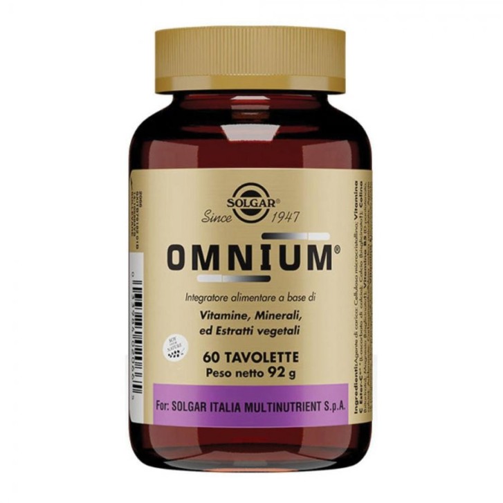 Omnium Integratore Multivitaminico Multiminerale 60 Tavolette - Solgar