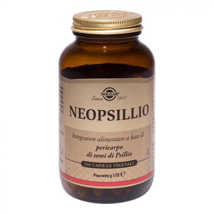 Neopsillio Integratore di Psillio 200 Capsule Vegetali - Solgar
