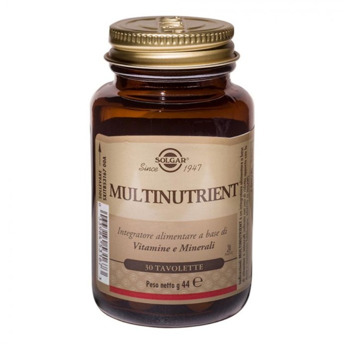 Multinutrient Integratore Vitamine e Minerali 30 Tavolette - Solgar Multinutrient Integratore Vitamine e Minerali 30 Tavolette - Solgar