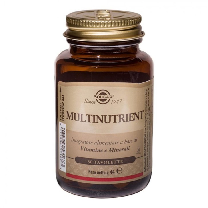 Multinutrient Integratore Vitamine e Minerali 30 Tavolette - Solgar