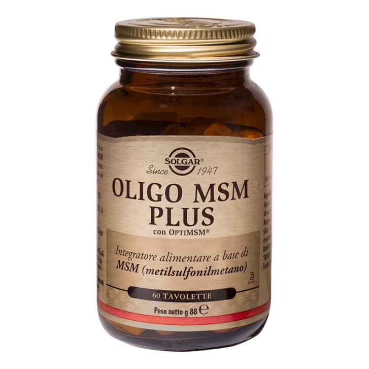 Oligo MSM Plus Integratore Zolfo per Unghie, Capelli e Cartilagini 60 Tavolette - Solgar Oligo MSM Plus Integratore Zolfo per Unghie, Capelli e Cartilagini 60 Tavolette - Solgar