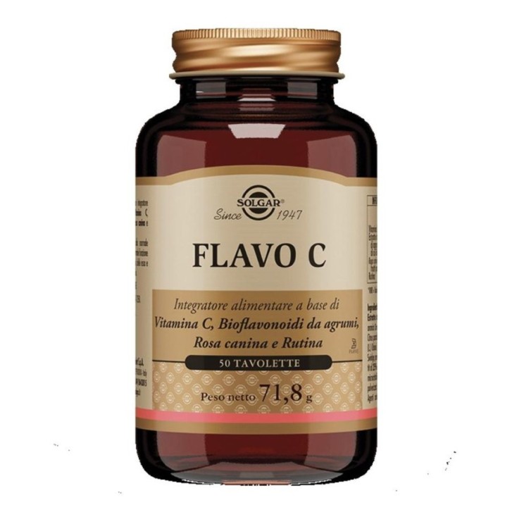Flavo C Integratore per Difese Immunitarie 50 Tavolette - Solgar