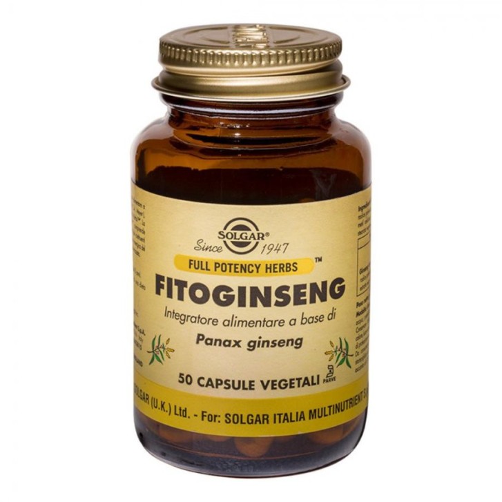 Fitoginseng Integratore Energizzante 50 Capsule Vegetali - Solgar