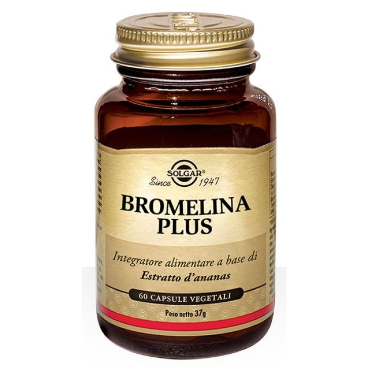 Bromelina Plus Integratore per Digestione 60 Capsule - Solgar