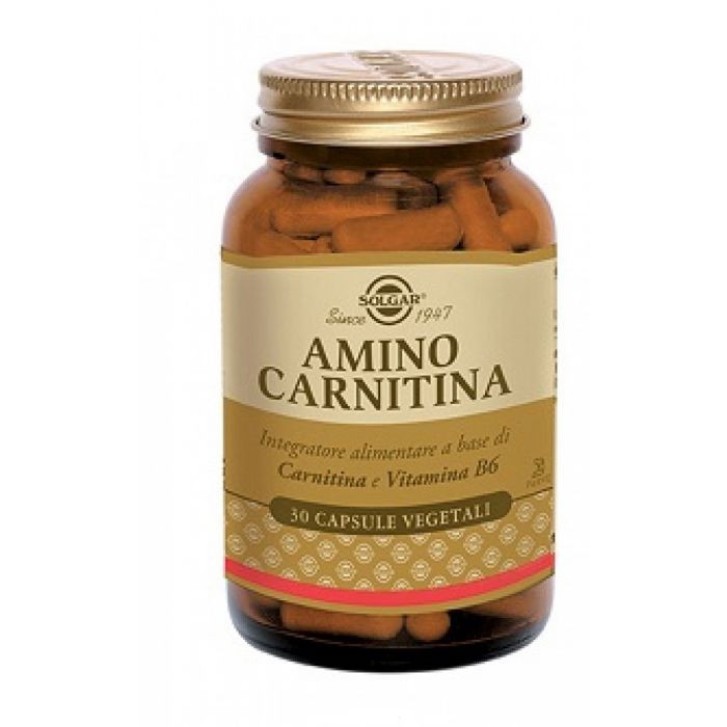 Amino Carnitina Integratore per Stanchezza e Affaticamento 30 Capsule Vegetali - Solgar Amino Carnitina Integratore per Stanchezza e Affaticamento 30 Capsule Vegetali - Solgar
