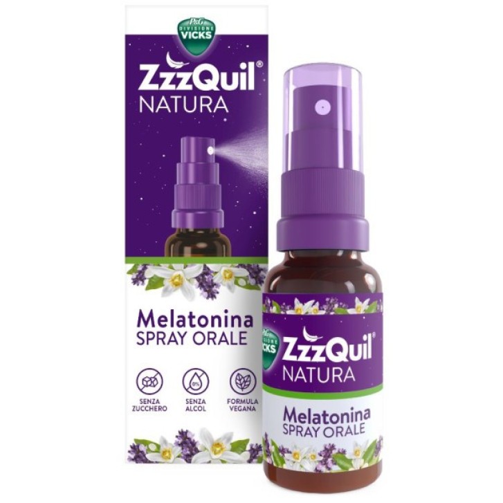 ZzzQuil Natura Spray Integratore Sonno Melatonina 30ml - Vicks