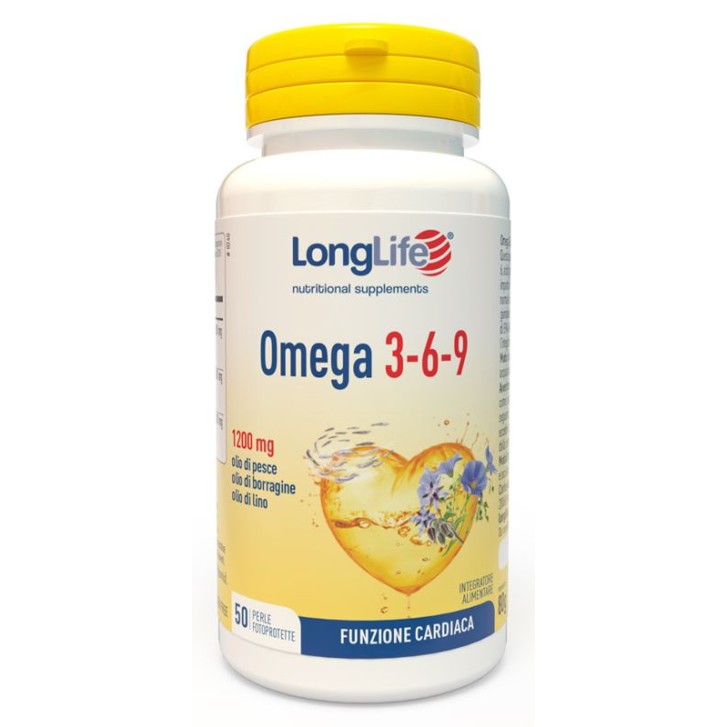 Longlife Omega 3 6 9 Integratore per Funzione Cardiaca 50 Perle - Longlife Longlife Omega 3 6 9 Integratore per Funzione Cardiaca 50 Perle - Longlife