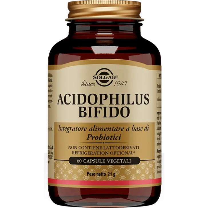 Acidophilus Bifido Integratore di Probiotici 60 Capsule Vegetali - Solgar Acidophilus Bifido Integratore di Probiotici 60 Capsule Vegetali - Solgar