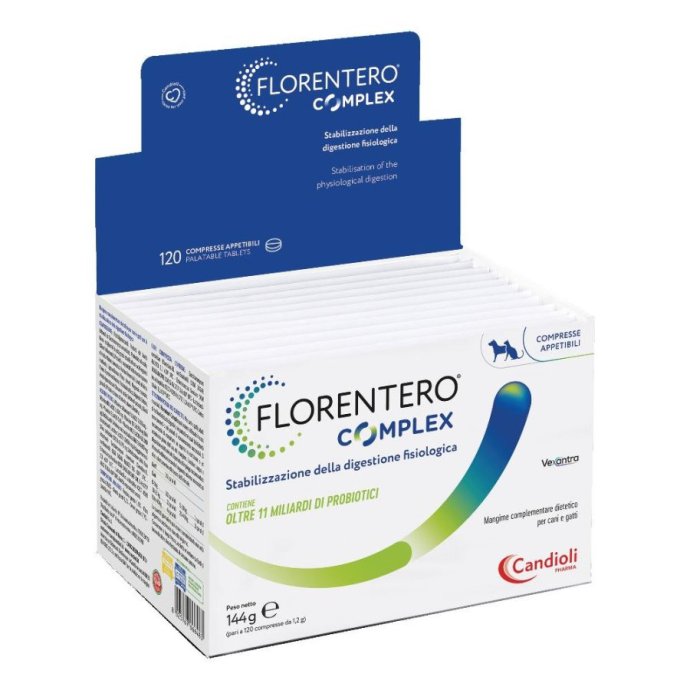 Florentero Complex Integratore Probiotici per Cani e Gatti 120 Compresse - FLORENTERO Florentero Complex Integratore Probiotici per Cani e Gatti 120 Compresse - FLORENTERO