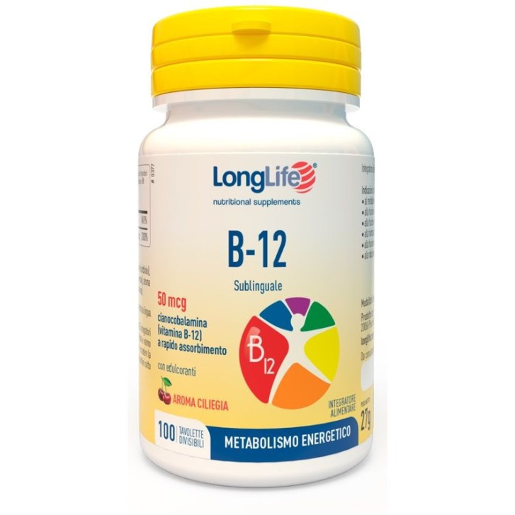 Longlife B12 1000mcg 60 Tavolette Sublinguali - Longlife
