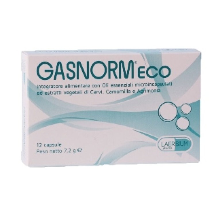 Gasnorm Eco Integratore Alimentare per la Motilità 12 Capsule - Laerbium Pharma