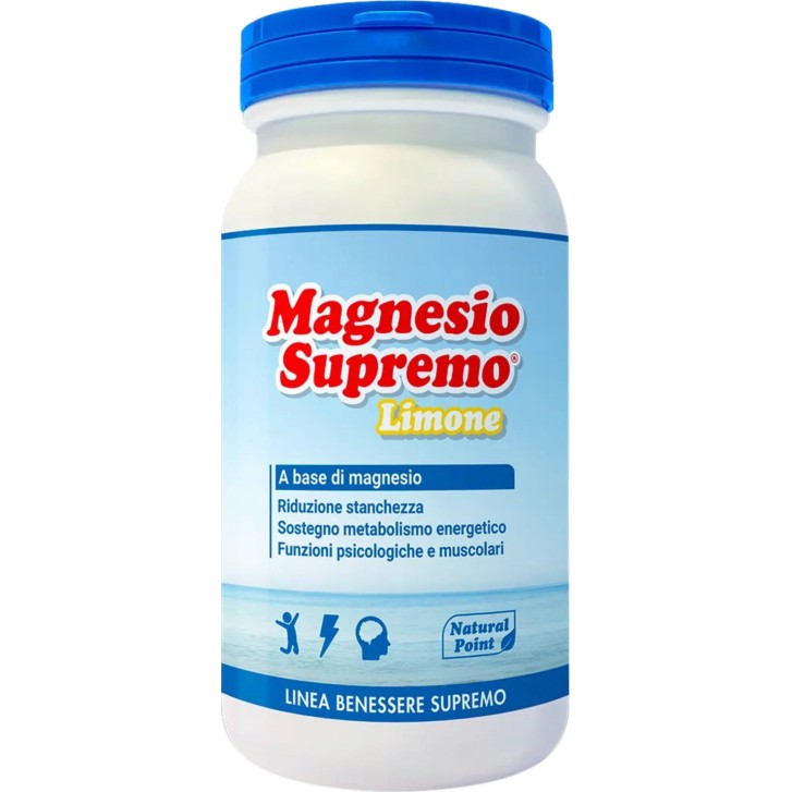 Magnesio Supremo Limone Integratore Senza Glutine e Lattosio 150g - Natural Point
