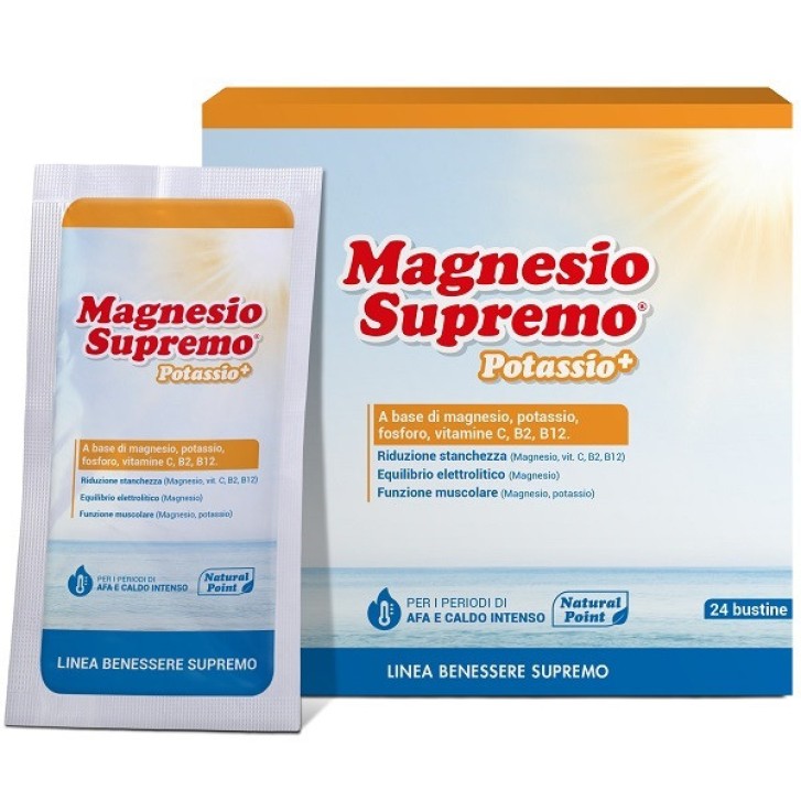 Magnesio Supremo Potassio+ Integratore per Stanchezza 24 Bustine - Magnesio Supremo