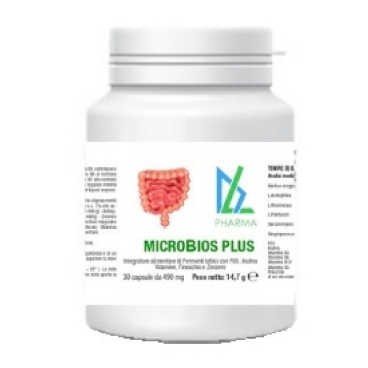 Microbios Plus 30 Capsule Integratore Alimentare per Flora Batterica - DL PHARMA