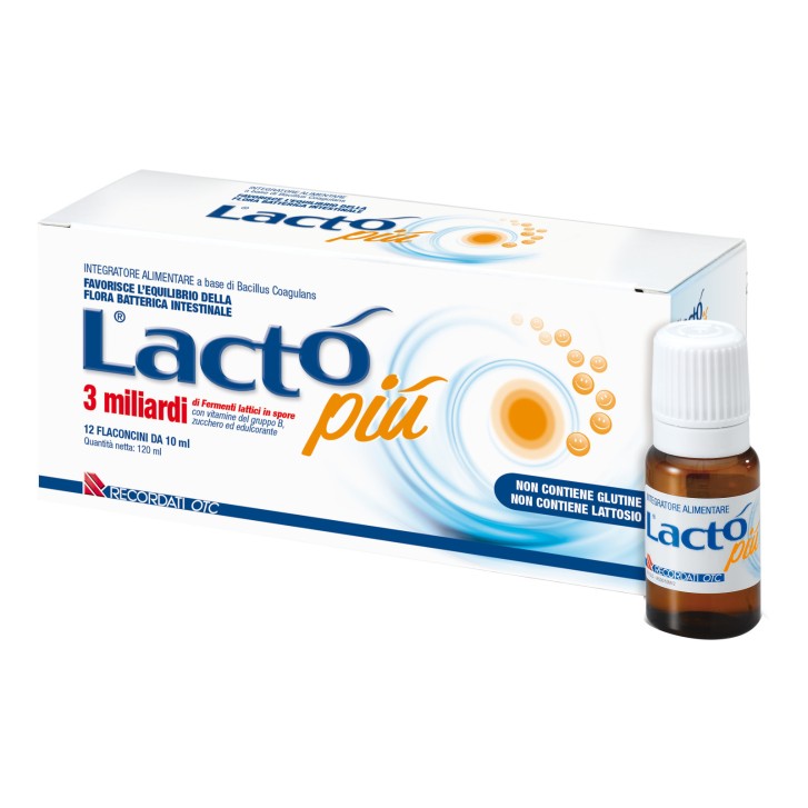 Lacto\' Più 3 Miliardi Riequilibratore Flora Intestinale 12 Flaconcini - Lacto\' Lacto\' Più 3 Miliardi Riequilibratore Flora Intestinale 12 Flaconcini - Lacto\'