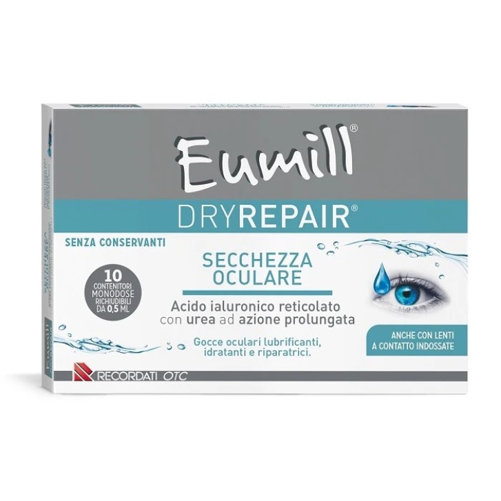 Eumill DryRepair Gocce Oculari per Secchezza Oculare 10 Monodose - Eumill