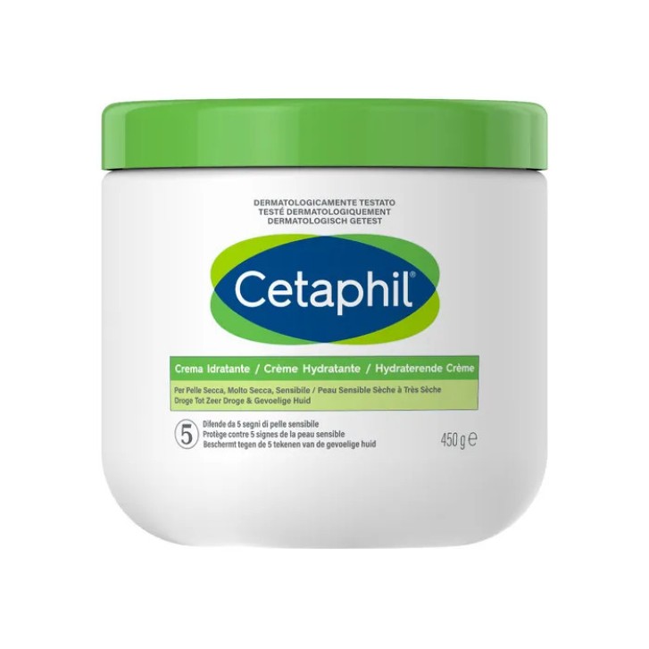 Cetaphil Crema Idratante Viso e Corpo per Pelli Sensibili e Secche 450g - Cetaphil