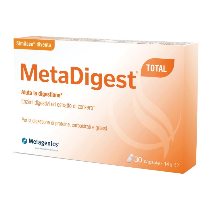 Metadigest Total Integratore Digestivo con estratto di zenzero 30 Capsule - Metagenics