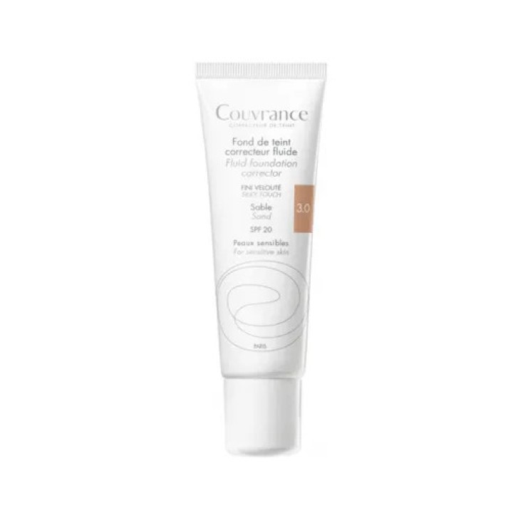 Avène Couvrance Fondotinta Correttore Fluido Sabbia 3.0 SPF20 30ml - Avène