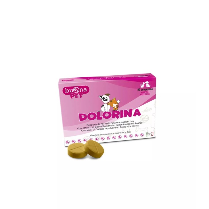 Dolorina Mangime Complementare Supporto Nocicettivo Cani e Gatti 20 Compresse - Buona Dolorina Mangime Complementare Supporto Nocicettivo Cani e Gatti 20 Compresse - Buona