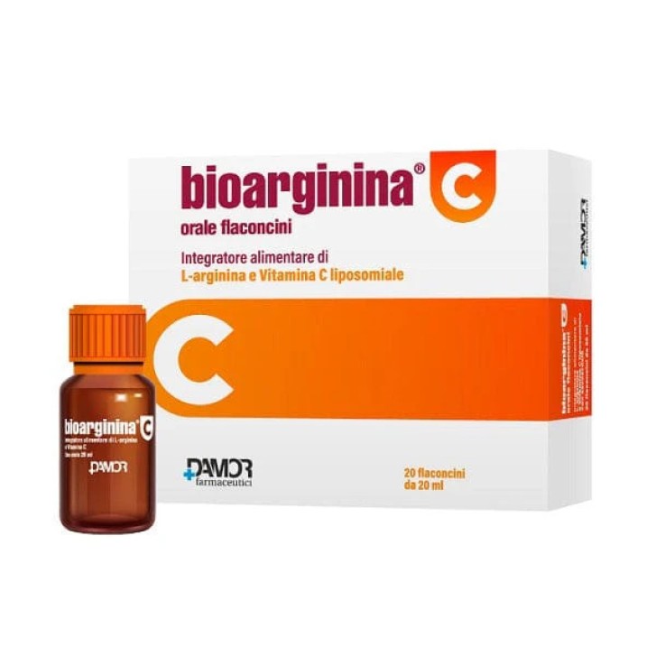 Bioarginina C Orale Integratore Alimentare 20 Flaconcini - Farmaceutici Damor Bioarginina C Orale Integratore Alimentare 20 Flaconcini - Farmaceutici Damor