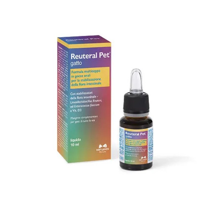 Reuteral Pet Gatto Gocce per Flora Intestinale 10ml - NBF Lanes