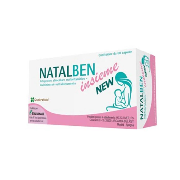 Natalben Insieme New Integratore Alimentare per Allattamento 60 Capsule - Italfarmaco Natalben Insieme New Integratore Alimentare per Allattamento 60 Capsule - Italfarmaco