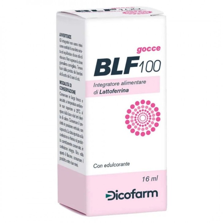 BLF 100 Gocce Lattoferrina Integratore 16 ml - Dicofarm BLF 100 Gocce Lattoferrina Integratore 16 ml - Dicofarm