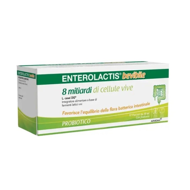 Enterolactis Bevibile Integratore di Fermenti Lattici 12 Flaconcini - Enterolactis Enterolactis Bevibile Integratore di Fermenti Lattici 12 Flaconcini - Enterolactis