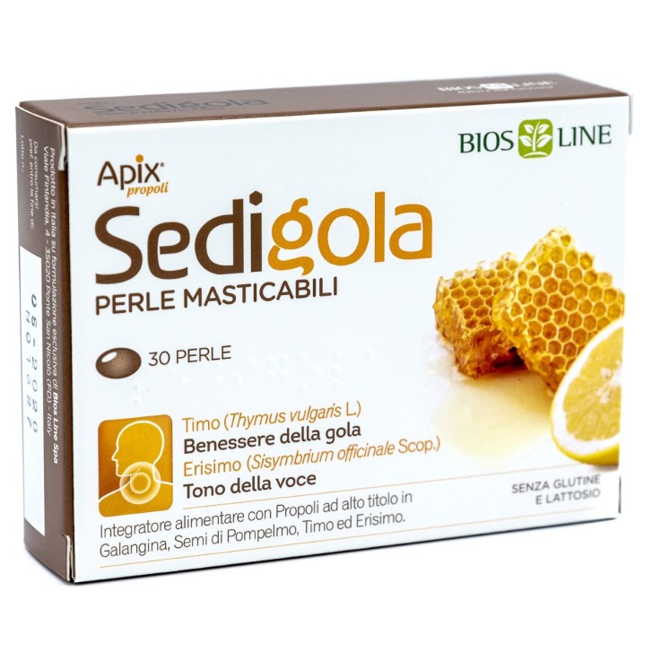 Sedigola Perle Masticabili per Gola e Naso 30 Perle - Bios Line