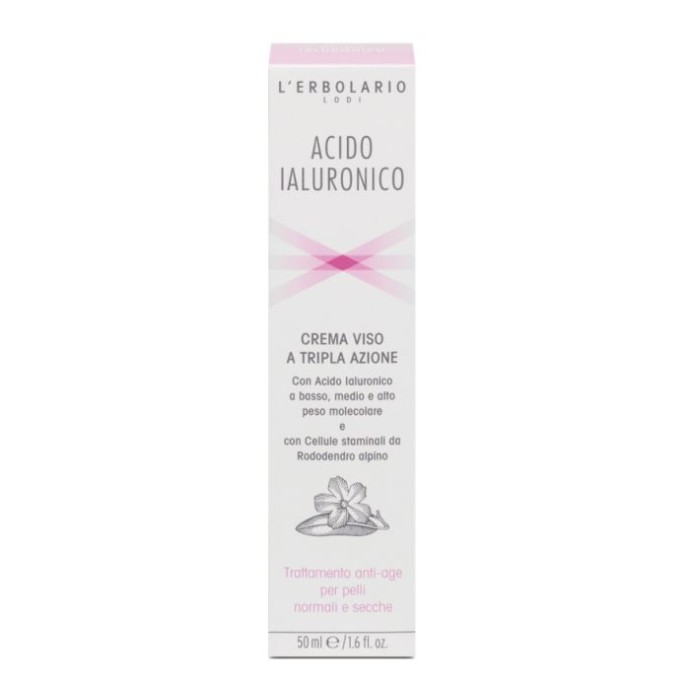 Crema Viso Acido Ialuronico Pelli Normali e Secche 50ml - L\'Erbolario
