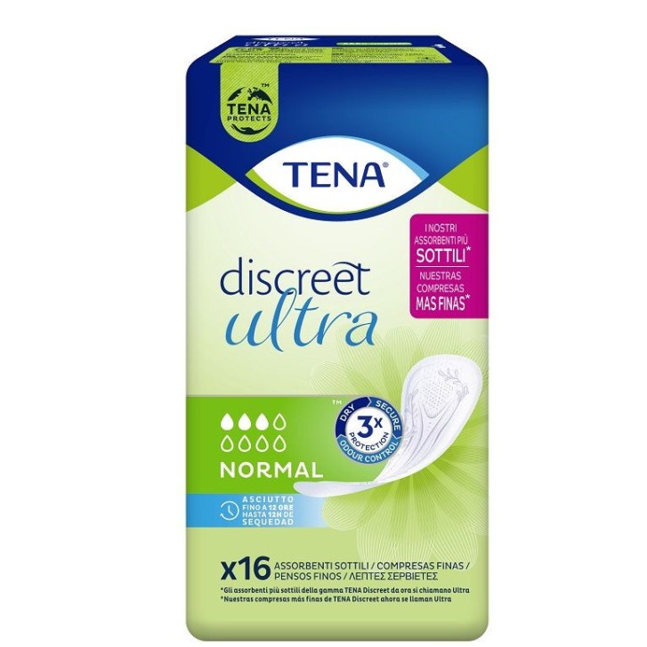 Pannoloni Sagomati Tena Discreet Ultra Normal 16 Pezzi - Tena
