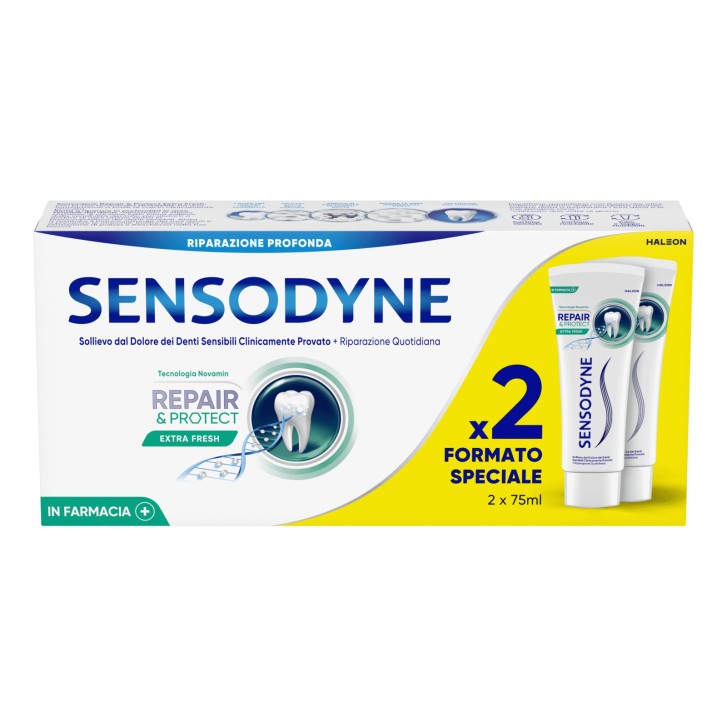 Sensodyne Repair & Protect Extra Fresh Dentifricio Denti Sensibili 2 x 75ml - Sensodyne