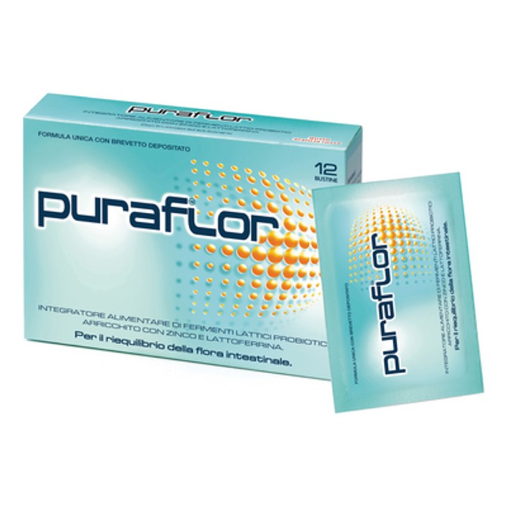 Puraflor Integratore Alimentare Fermenti Lattici 12 Bustine - PURAFLOR