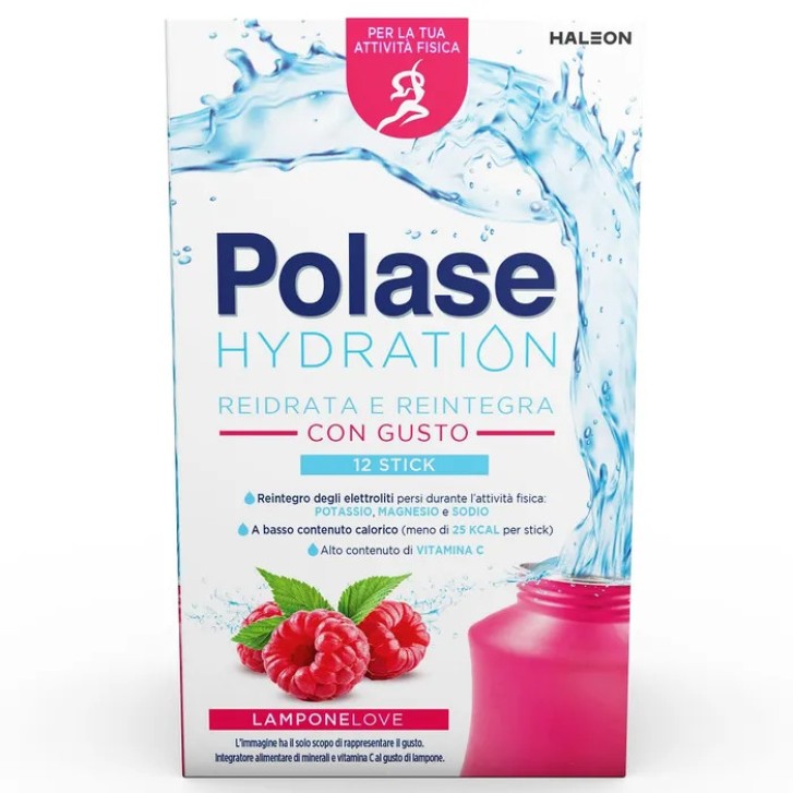 Polase Hydration Integratore Alimentare Magnesio e Potassio Gusto Lampone 12 Stick - Polase Polase Hydration Integratore Alimentare Magnesio e Potassio Gusto Lampone 12 Stick - Polase