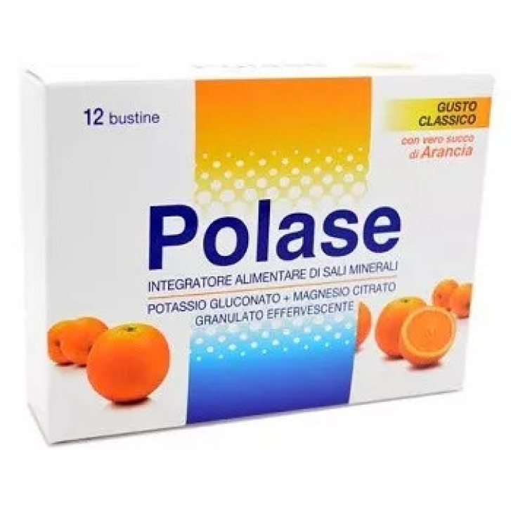 Polase Arancia Integratore Sali Minerali 12 Bustine Effervescenti - Polase Polase Arancia Integratore Sali Minerali 12 Bustine Effervescenti - Polase