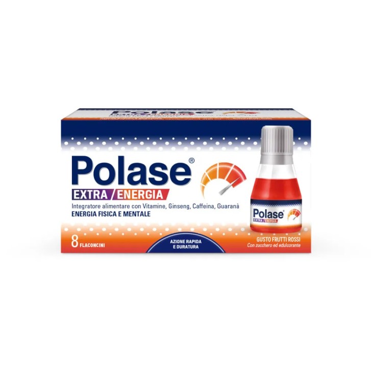 Polase Extra Energia Integratore Alimentare Vitamine B e C Ginseng e Guaranà 8 Flaconcini - Polase Polase Extra Energia Integratore Alimentare Vitamine B e C Ginseng e Guaranà 8 Flaconcini - Polase
