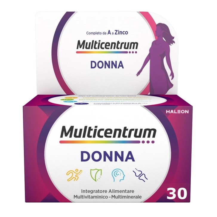 Multicentrum Donna Integratore Multivitaminico 30 Compresse - Multicentrum Multicentrum Donna Integratore Multivitaminico 30 Compresse - Multicentrum