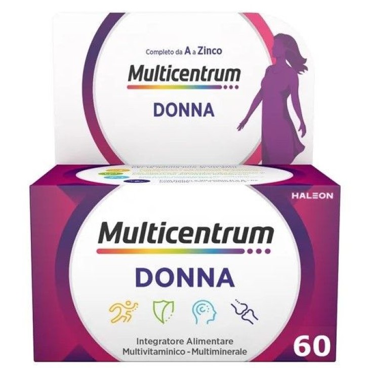 Multicentrum Donna Integratore Multivitaminico e Multiminerale 60 Compresse - Multicentrum Multicentrum Donna Integratore Multivitaminico e Multiminerale 60 Compresse - Multicentrum