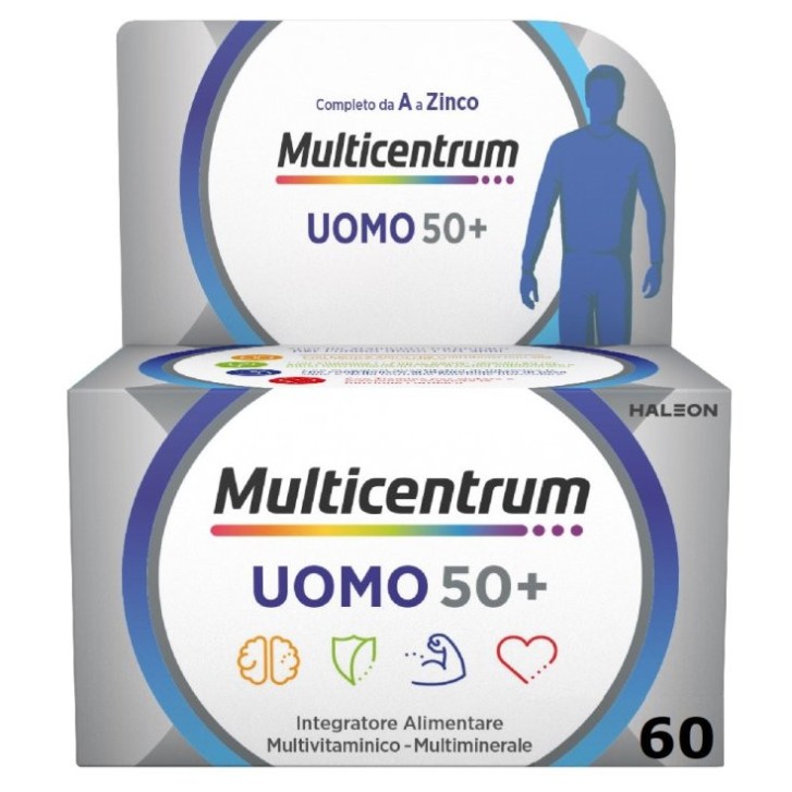 Multicentrum Uomo 50+ Integratore Multivitaminico Multiminerale - 60 Compresse - Multicentrum Multicentrum Uomo 50+ Integratore Multivitaminico Multiminerale - 60 Compresse - Multicentrum