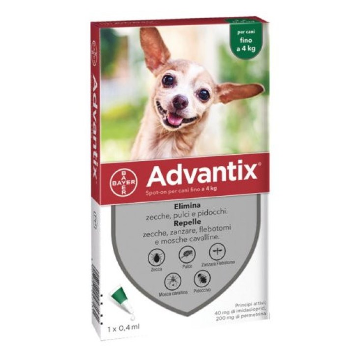 Advantix Spot On Antiparassitario Cani Fino a 4 Kg - Advantix Advantix Spot On Antiparassitario Cani Fino a 4 Kg - Advantix