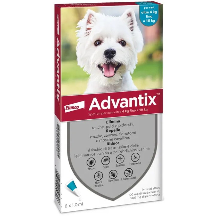 Advantix Spot On Cani 4-10 kg, 6 Pipette - Advantix Advantix Spot On Cani 4-10 kg, 6 Pipette - Advantix