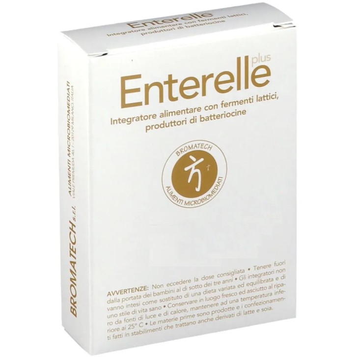Enterelle Integratore Alimentare Fermenti Lattici per Flora Intestinale 24 Capsule - Bromatech Enterelle Integratore Alimentare Fermenti Lattici per Flora Intestinale 24 Capsule - Bromatech