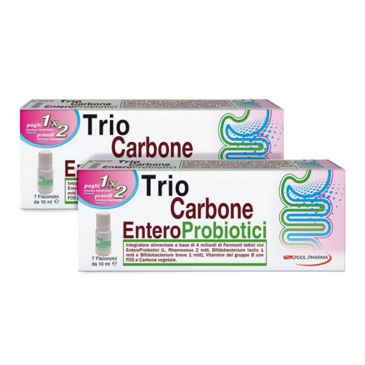 Triocarbone Enteroprobiotici Equilibrio Flora Intestinale 7 Flaconcini - TRIOCARBONE