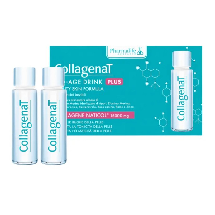 CollagenaT No Age Drink Plus Integratore Anti-Età 7 Flaconcini - Pharmalife Research CollagenaT No Age Drink Plus Integratore Anti-Età 7 Flaconcini - Pharmalife Research