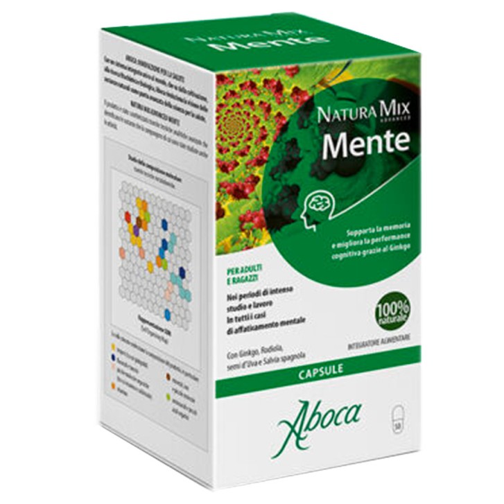 Natura Mix Advanced Mente Integratore Supporto Memoria 50 Capsule - Aboca Natura Mix Advanced Mente Integratore Supporto Memoria 50 Capsule - Aboca