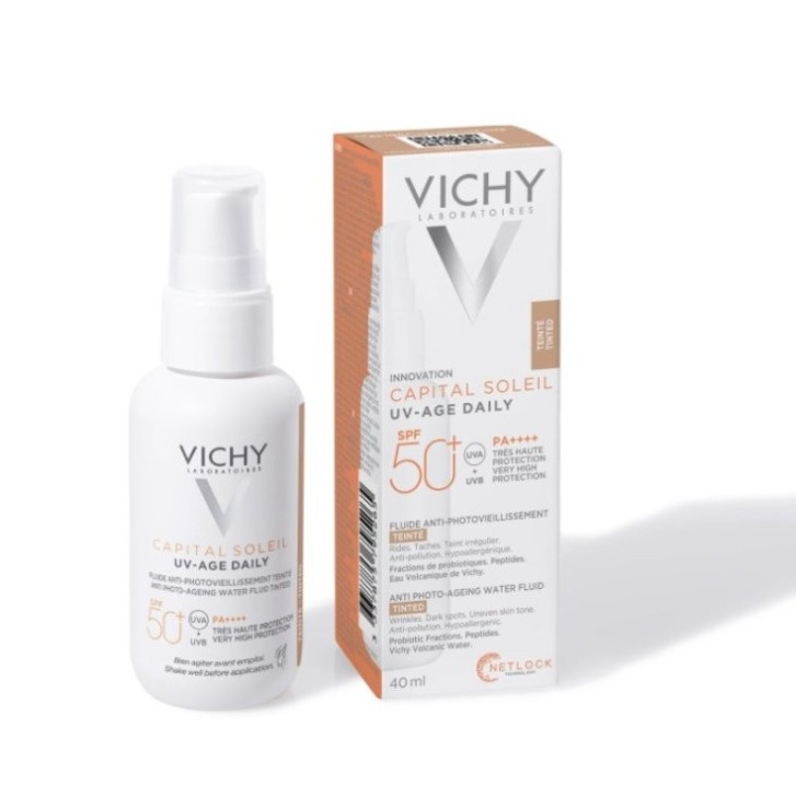 Capital Soleil UV-Age Fluido Solare Tinted SPF50+ 40ml - Vichy